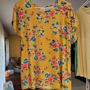 LuLaRoe "Olive" top with floral print